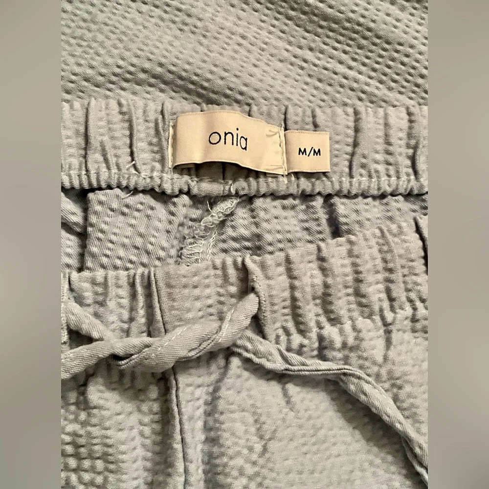NWT $85 onia Pull on Seersucker Blue Short M - Picture 10 of 11